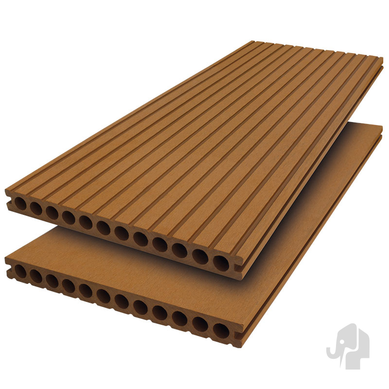 DuoWood Composiet Vlonderplank XWB Breed Havana Vlak - Groeven 25x250mm